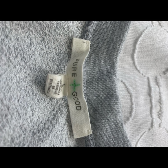 Anthropologie Pure Good Gray Peplum Sweatshirt - Picture 4 of 5